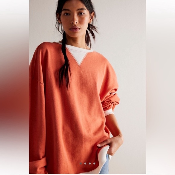 NWOT Free People We The Free | Classic Crew Colorblock Sweatshirt | Small - Picture 15 of 16